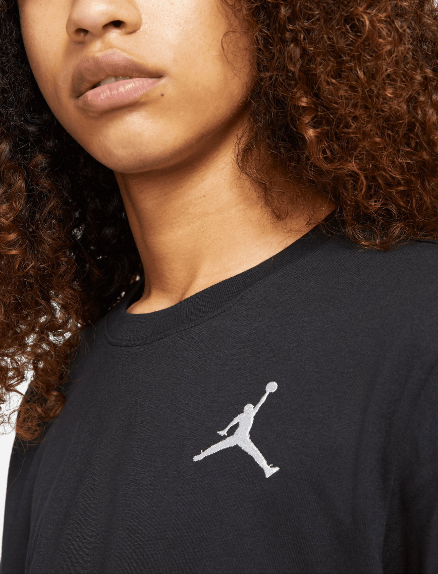 Jordan Jumpman Embroidered Crew Erkek Siyah T-Shirt Jordan Jumpman Embroidered Crew Erkek Siyah T-Shirt