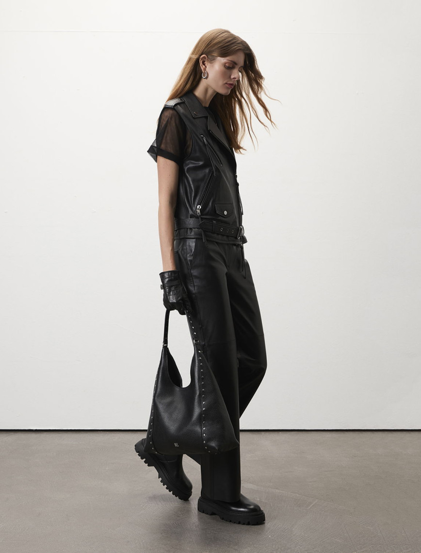 Alikae Siyah Kadın Deri Yelek Alikae Siyah Kadın Deri Yelek