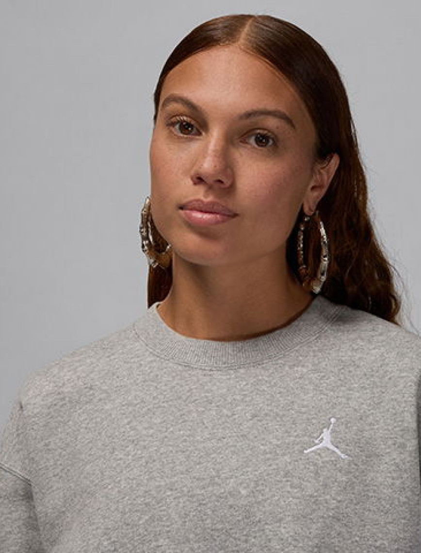 Jordan Jordan Brooklyn Fleece Crew-Neck Kadın Gri Sweatshirt Jordan Jordan Brooklyn Fleece Crew-Neck Kadın Gri Sweatshirt