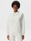Lacoste Kadın Regular Fit Fermuarlı Dik Yaka Beyaz Sweatshirt Lacoste Kadın Regular Fit Fermuarlı Dik Yaka Beyaz Sweatshirt