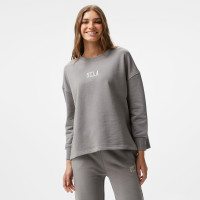 Ucla Olvera Nakışlı Kadın Gri Bisiklet Yaka Sweatshirt Ucla Olvera Nakışlı Kadın Gri Bisiklet Yaka Sweatshirt