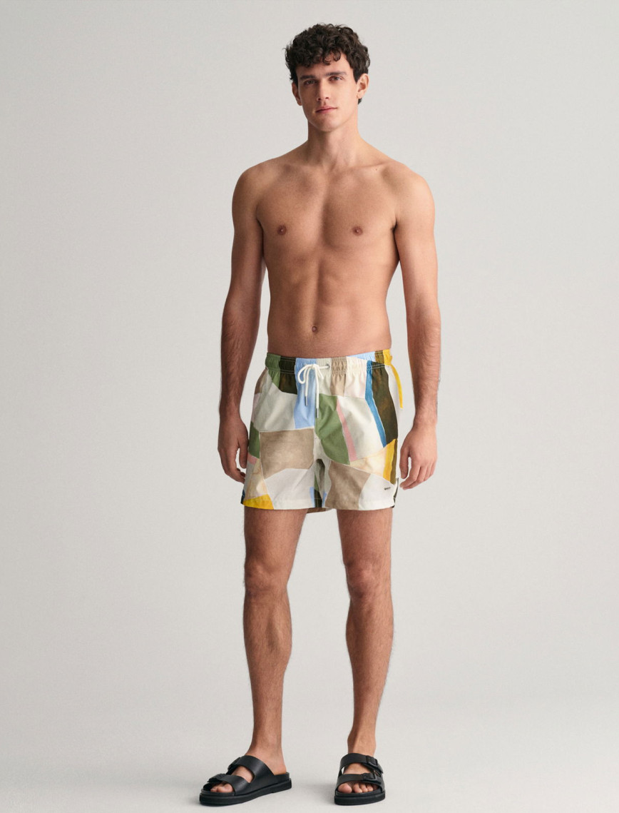 GANT Erkek Sarı Regular Fit Desenli Mayo Şort GANT Erkek Sarı Regular Fit Desenli Mayo Şort