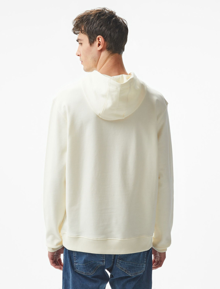 Nautica Erkek Beyaz Regular Fit Sweatshirt