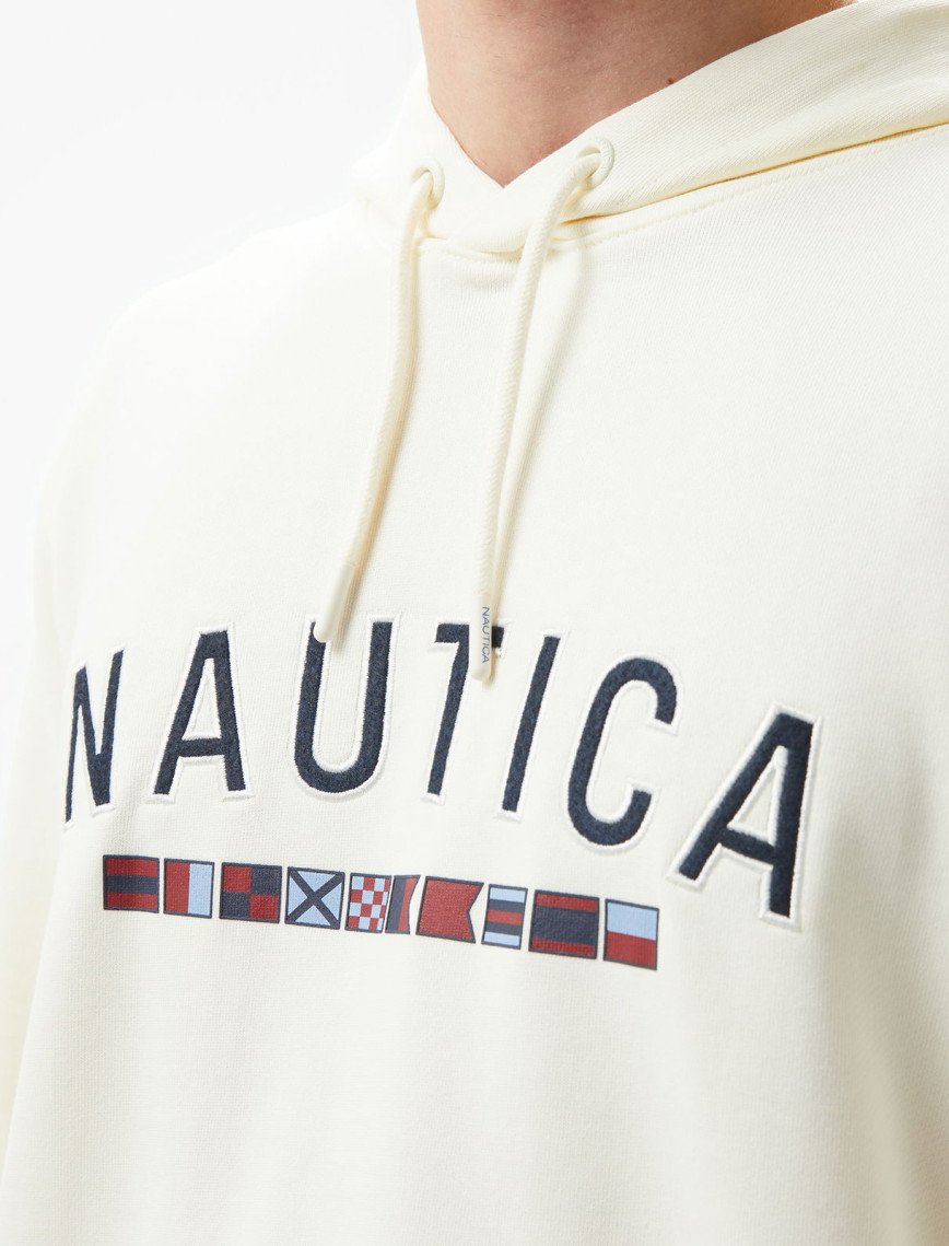 Nautica Erkek Beyaz Regular Fit Sweatshirt
