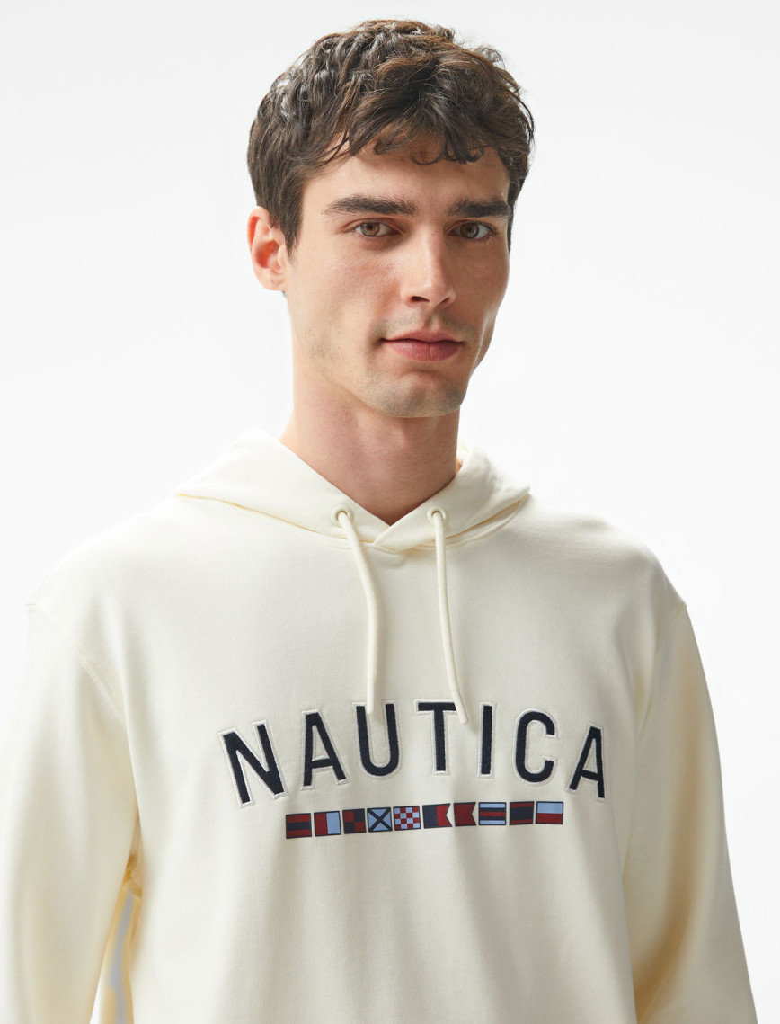 Nautica Erkek Beyaz Regular Fit Sweatshirt