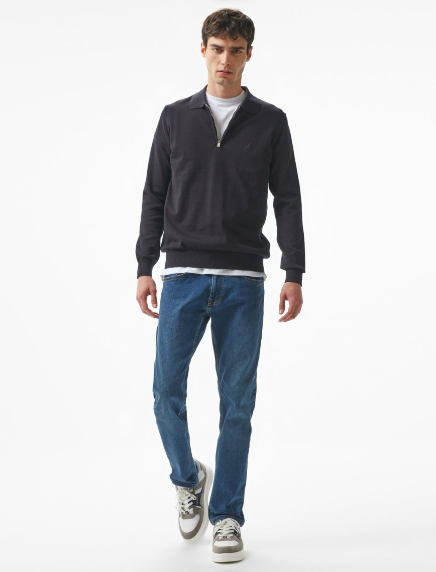 Nautica Erkek Siyah Regular Fit Triko Nautica Erkek Siyah Regular Fit Triko