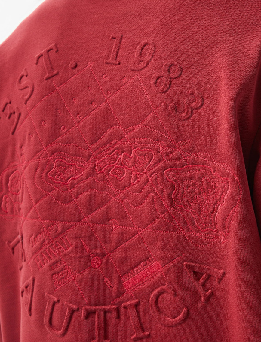 Nautica Erkek Bordo Regular Fit Sweatshirt Nautica Erkek Bordo Regular Fit Sweatshirt