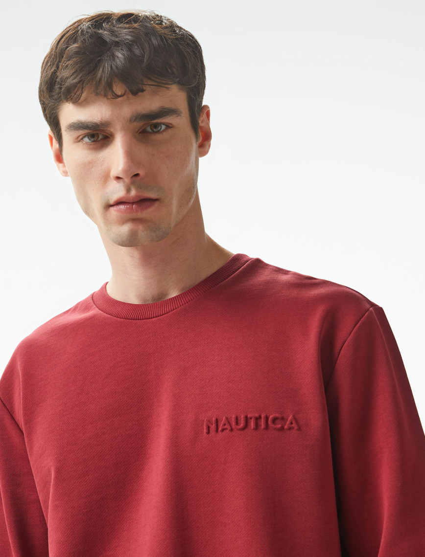 Nautica Erkek Bordo Regular Fit Sweatshirt Nautica Erkek Bordo Regular Fit Sweatshirt