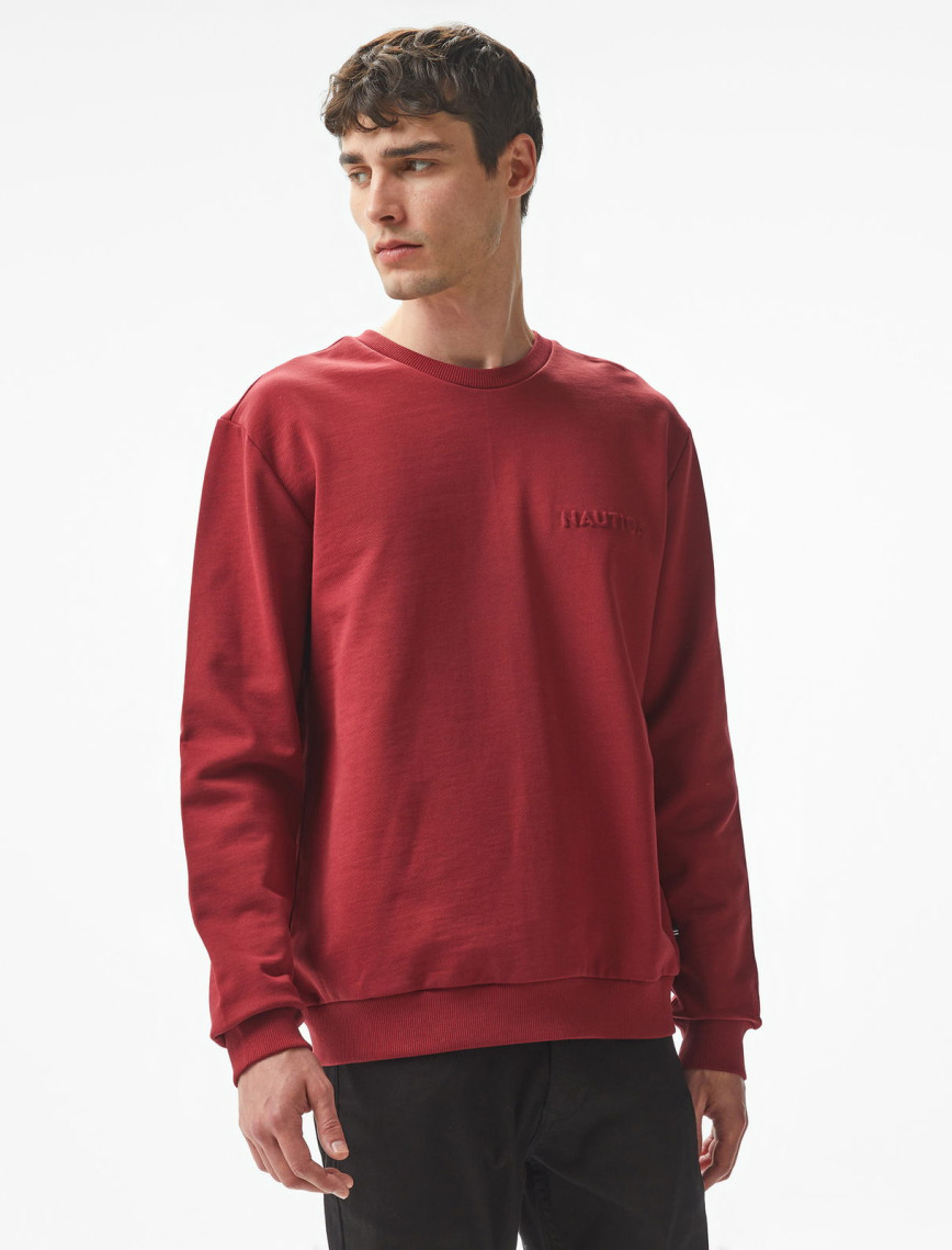 Nautica Erkek Bordo Regular Fit Sweatshirt Nautica Erkek Bordo Regular Fit Sweatshirt