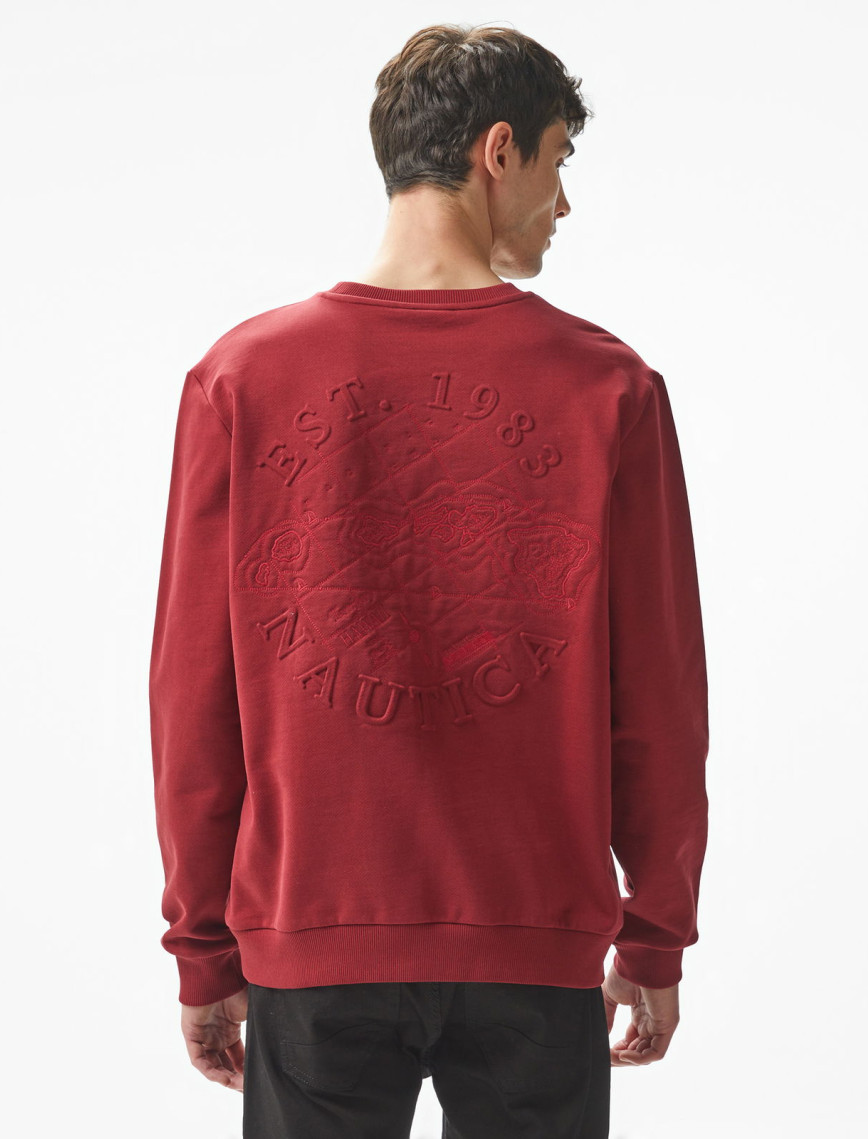 Nautica Erkek Bordo Regular Fit Sweatshirt Nautica Erkek Bordo Regular Fit Sweatshirt