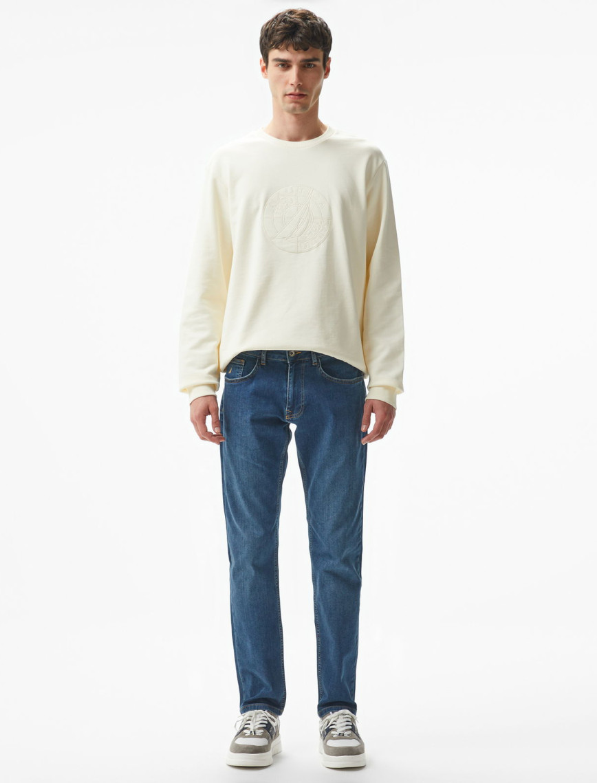 Nautica Erkek Beyaz Regular Fit Sweatshirt Nautica Erkek Beyaz Regular Fit Sweatshirt