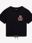 Napapijri S-Howard W Kadın Siyah Crop T-Shirt Napapijri S-Howard W Kadın Siyah Crop T-Shirt