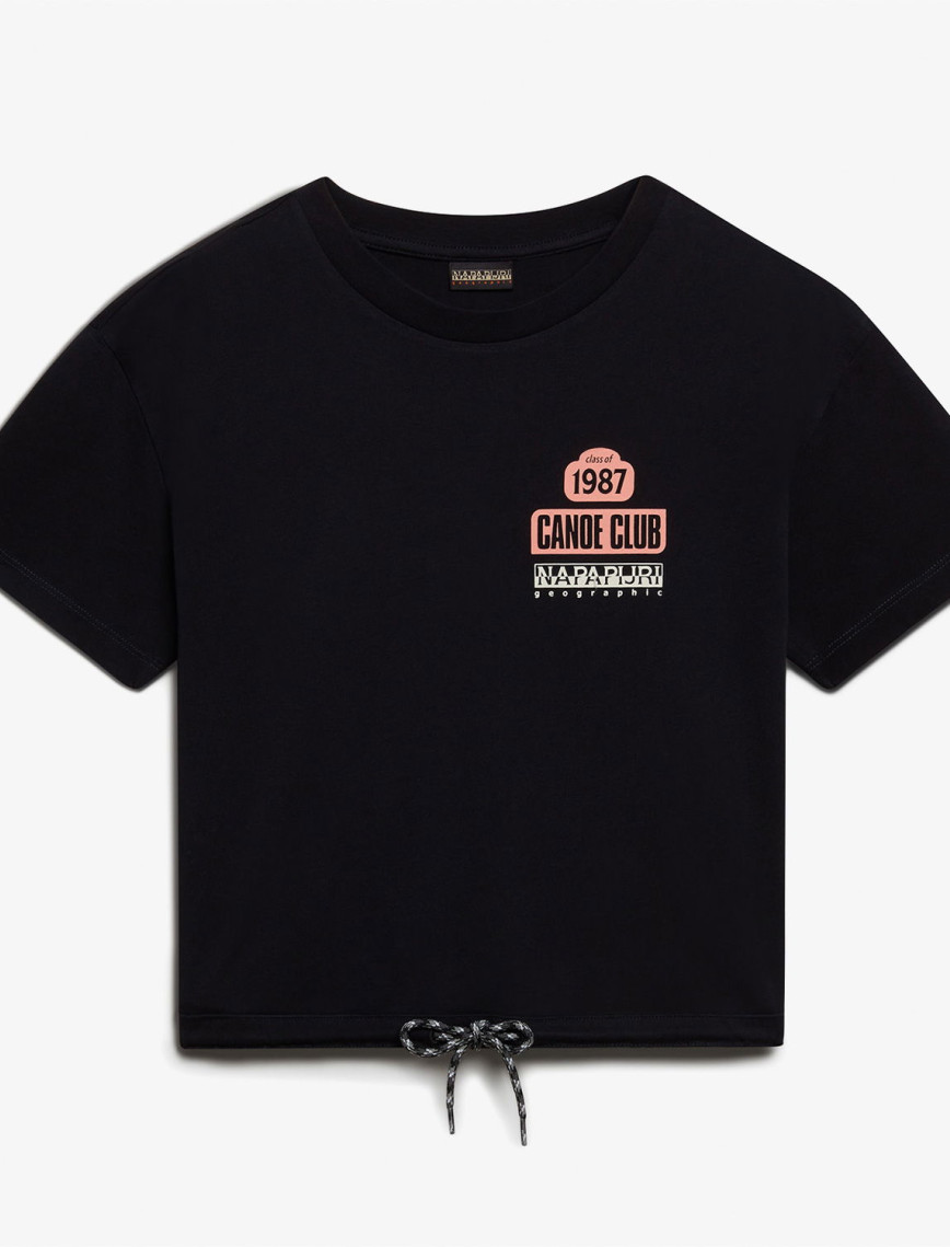 Napapijri S-Howard W Kadın Siyah Crop T-Shirt Napapijri S-Howard W Kadın Siyah Crop T-Shirt