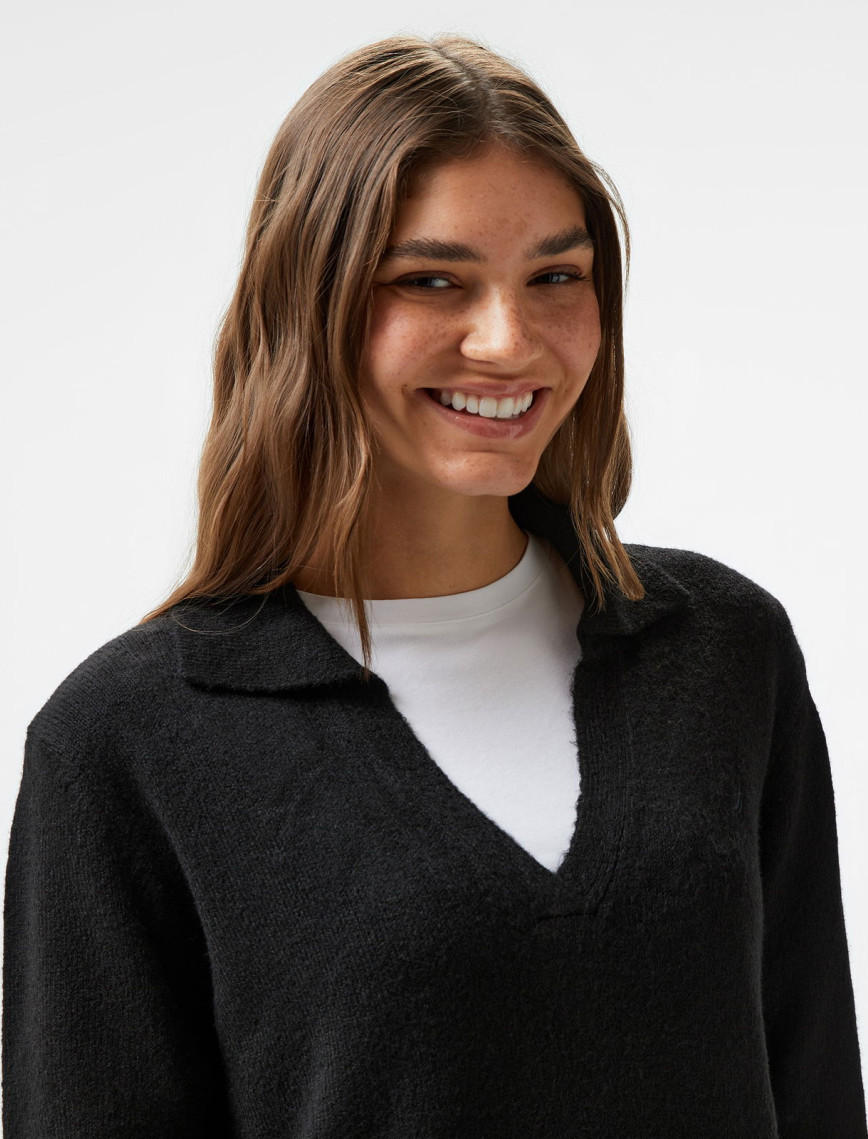 Nautica Kadın Siyah Uzun Kollu Regular Fit Elbise Nautica Kadın Siyah Uzun Kollu Regular Fit Elbise