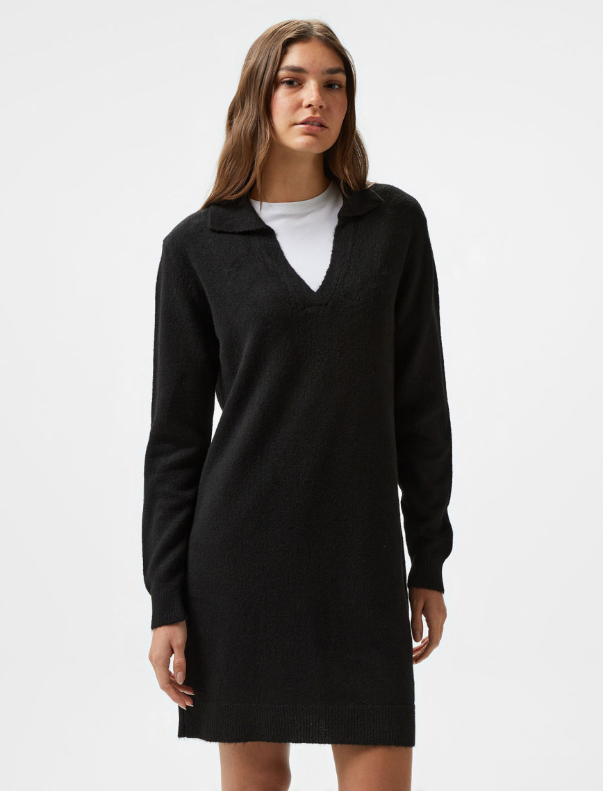 Nautica Kadın Siyah Uzun Kollu Regular Fit Elbise Nautica Kadın Siyah Uzun Kollu Regular Fit Elbise