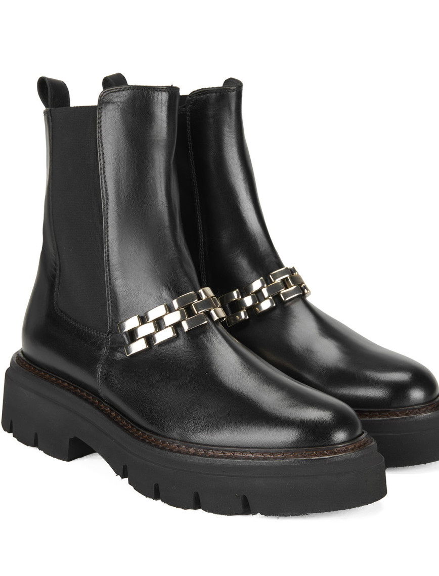 Luca Grossi Kadın Siyah Deri Bot Luca Grossi Kadın Siyah Deri Bot