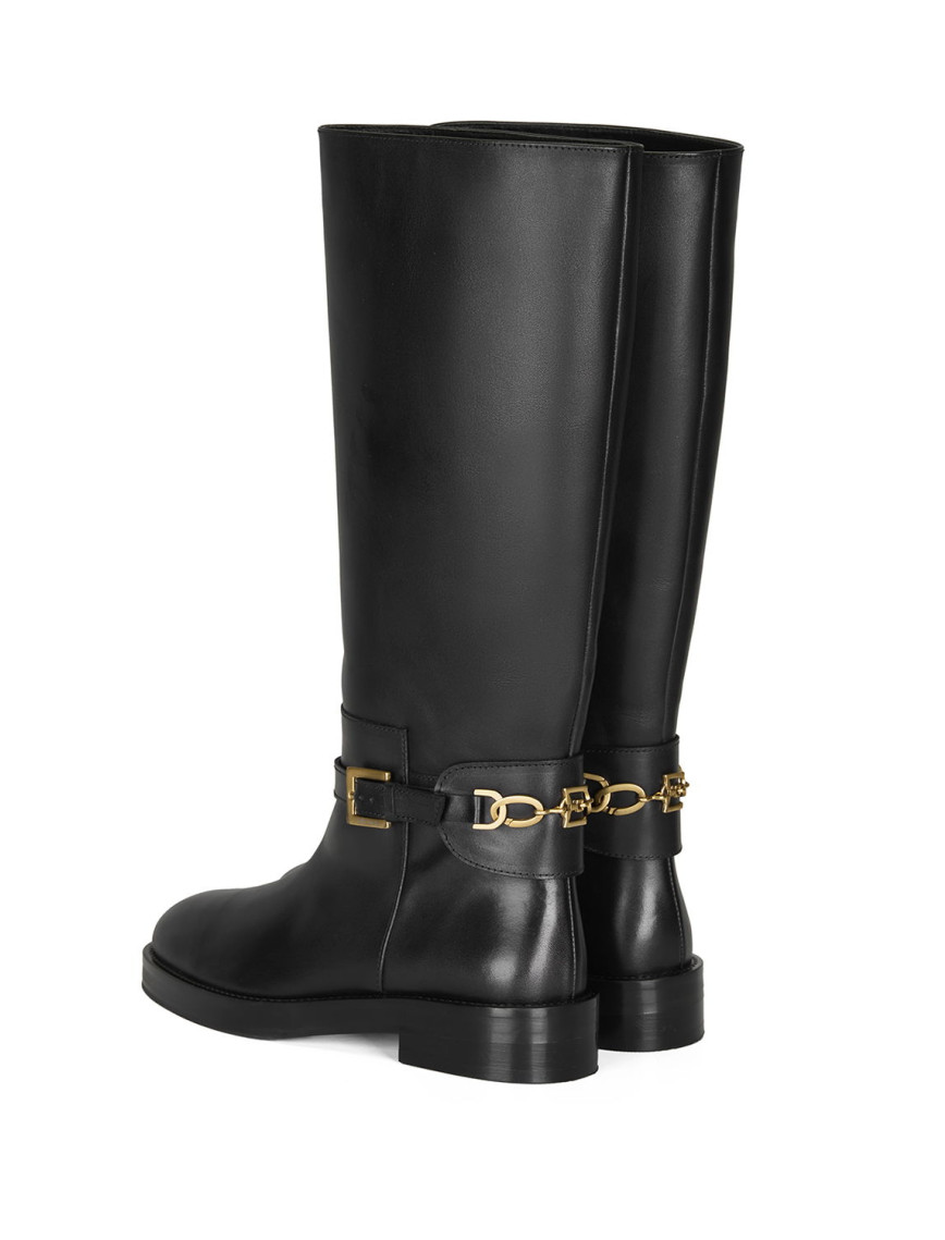 Kadın Siyah Deri Çizme Kadın Siyah Deri Çizme