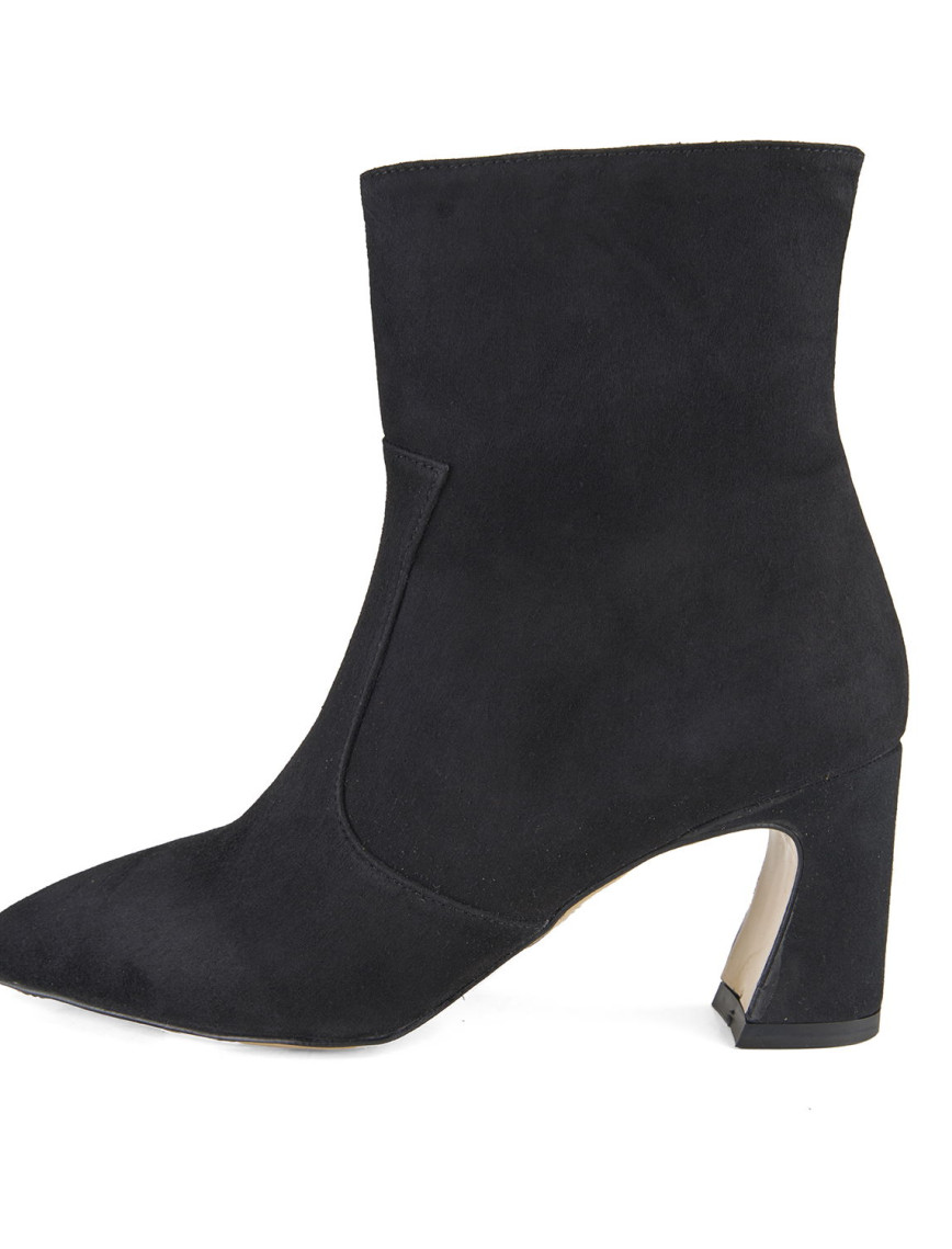 Kadın Siyah Topuklu Süet Bot Kadın Siyah Topuklu Süet Bot