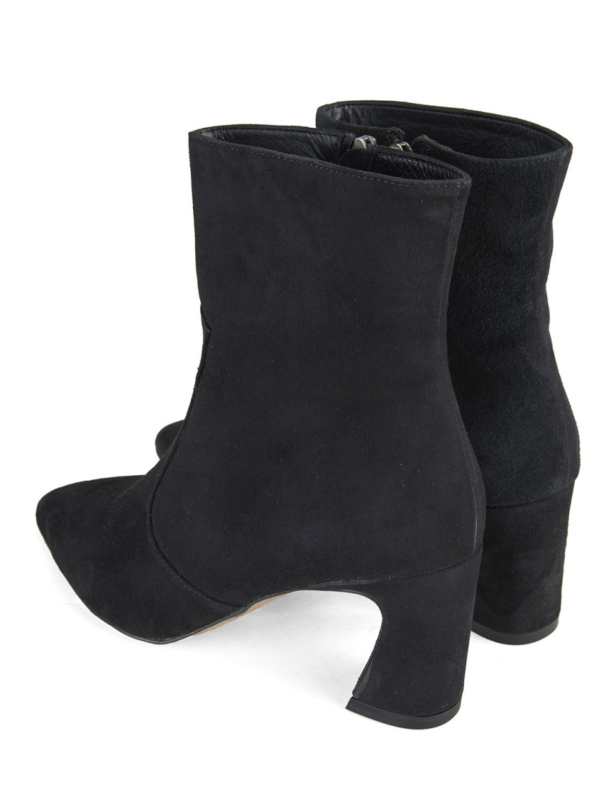 Kadın Siyah Topuklu Süet Bot Kadın Siyah Topuklu Süet Bot
