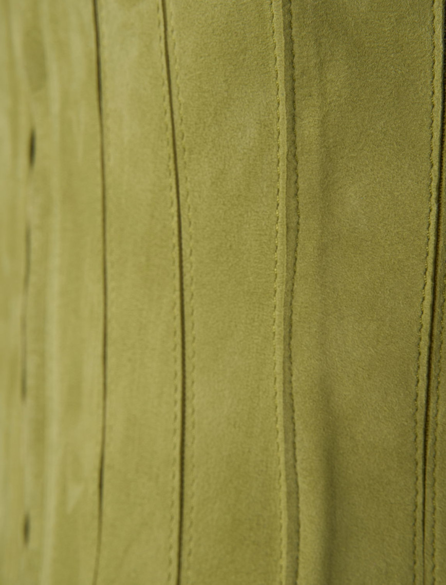 Deundria Yeşil Kadın Panelli Fit Süet Ceket Deundria Yeşil Kadın Panelli Fit Süet Ceket