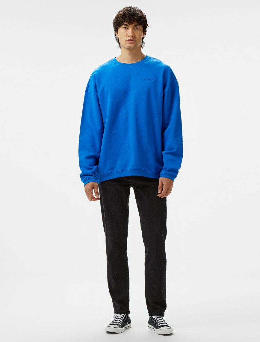 Les Benjamins Essential Erkek Mavi Sweatshirt Les Benjamins Essential Erkek Mavi Sweatshirt