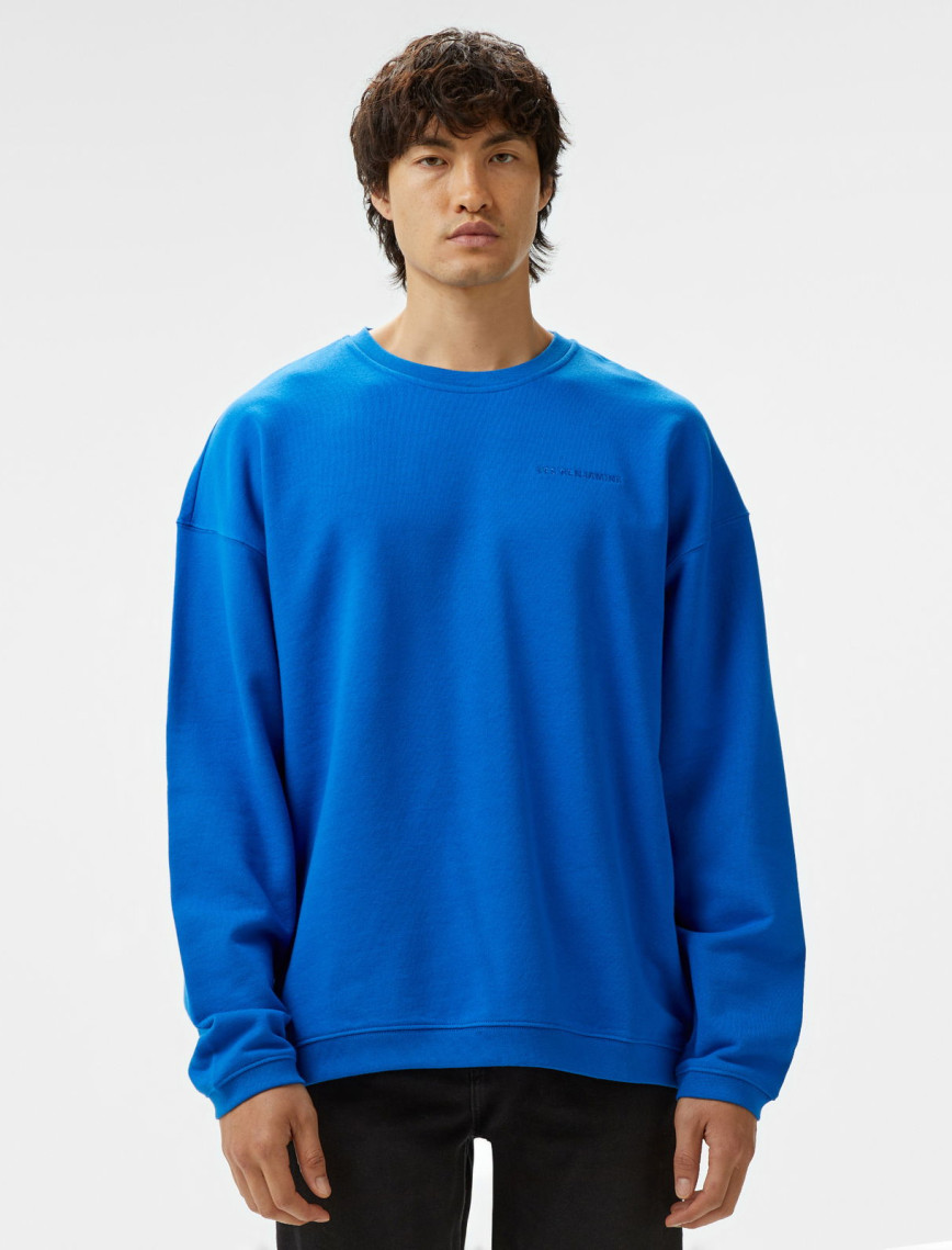 Les Benjamins Essential Erkek Mavi Sweatshirt Les Benjamins Essential Erkek Mavi Sweatshirt
