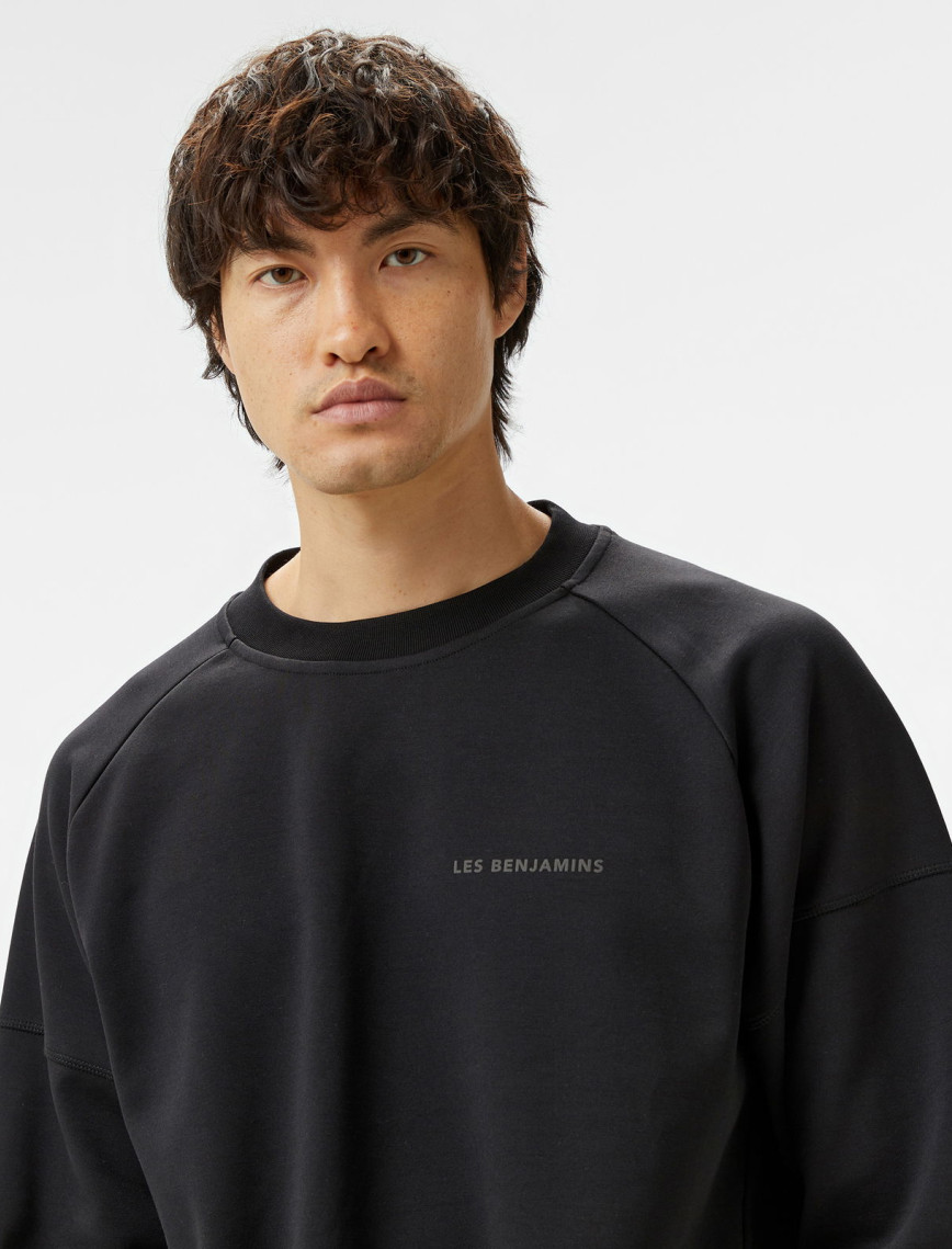 Les Benjamins 407 Erkek Siyah Sweatshirt