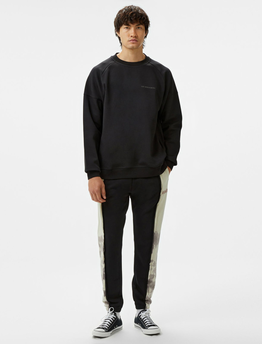 Les Benjamins 407 Erkek Siyah Sweatshirt