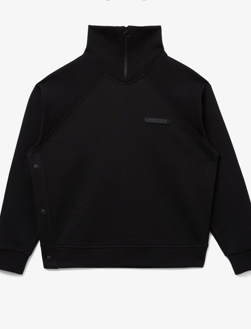 Lacoste Kadın Regular Fit Fermuarlı Dik Yaka Siyah Sweatshirt Lacoste Kadın Regular Fit Fermuarlı Dik Yaka Siyah Sweatshirt