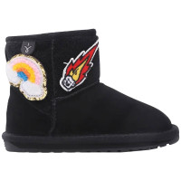 Emu Australia Wallaby Mini Play Unisex Çocuk Siyah Bot Emu Australia Wallaby Mini Play Unisex Çocuk Siyah Bot