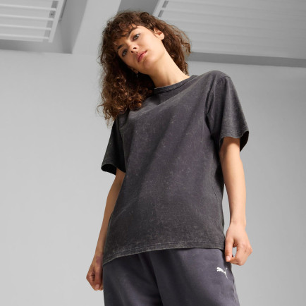 Puma Dare To Relaxed Washed Kadın Gri T-Shirt Puma Dare To Relaxed Washed Kadın Gri T-Shirt