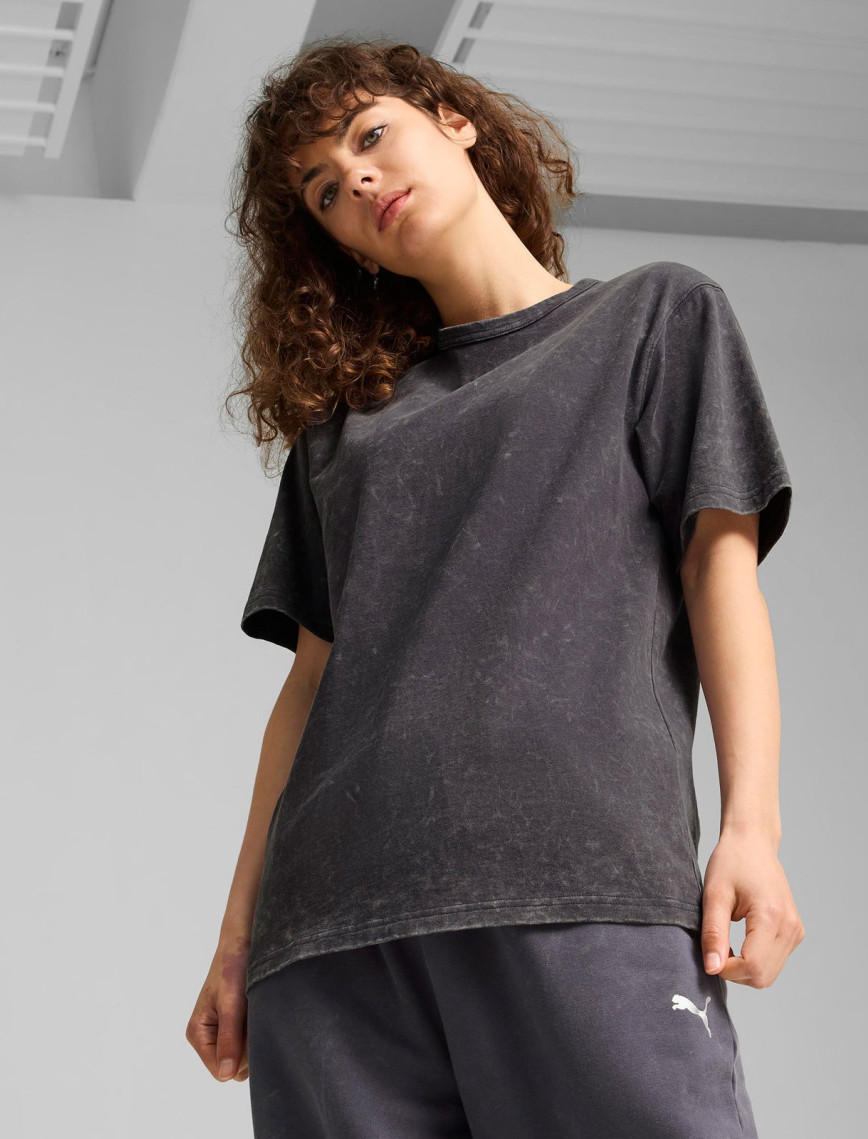Puma Dare To Relaxed Washed Kadın Gri T-Shirt Puma Dare To Relaxed Washed Kadın Gri T-Shirt