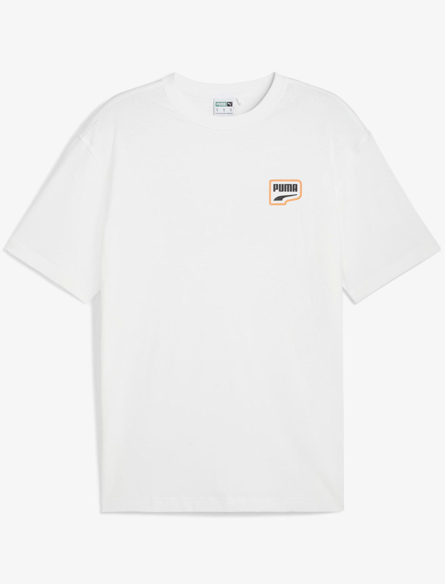 Puma Downtown Relaxed Graphic Unisex Beyaz T-Shirt Puma Downtown Relaxed Graphic Unisex Beyaz T-Shirt