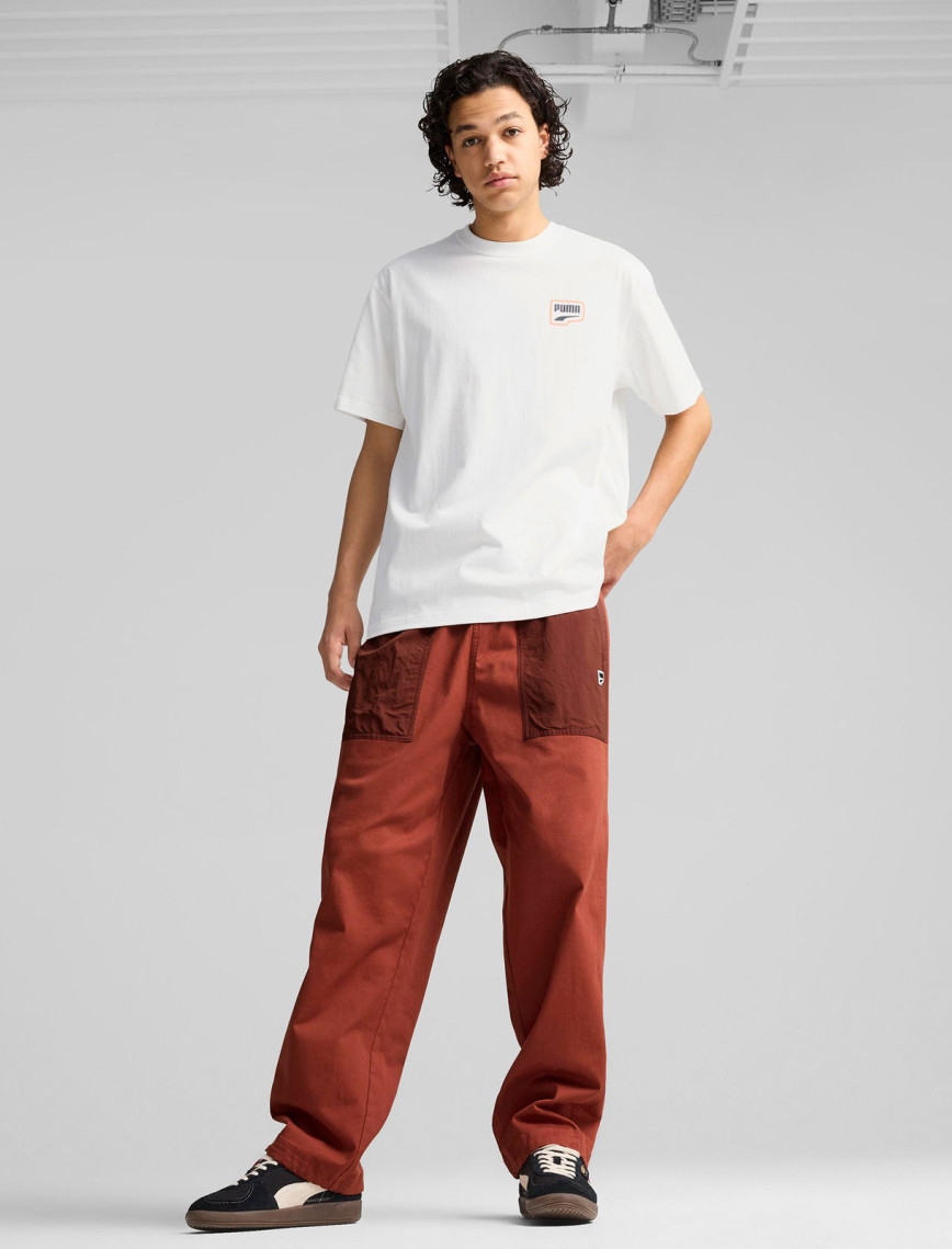 Puma Downtown Relaxed Graphic Unisex Beyaz T-Shirt Puma Downtown Relaxed Graphic Unisex Beyaz T-Shirt