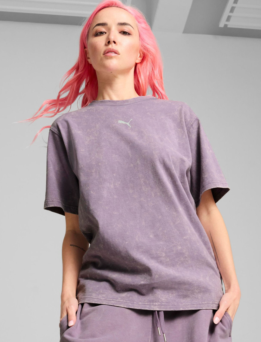 Puma Dare To Relaxed Washed Kadın Mor T-Shirt Puma Dare To Relaxed Washed Kadın Mor T-Shirt