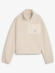 Puma Classics Winterized Half-Zip Kadın Krem Polar Sweatshirt Puma Classics Winterized Half-Zip Kadın Krem Polar Sweatshirt
