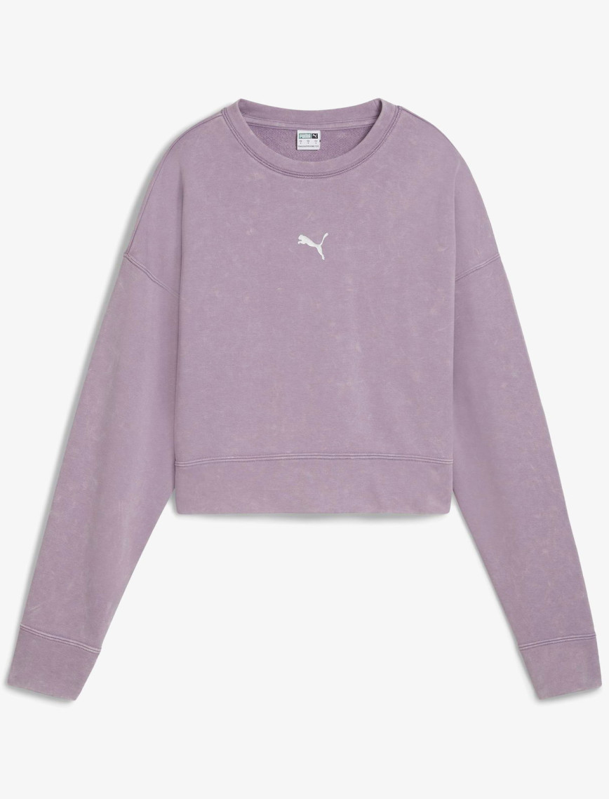 Puma Dare To Relaxed Washed Crew Kadın Mor Günlük Sweatshirt Puma Dare To Relaxed Washed Crew Kadın Mor Günlük Sweatshirt