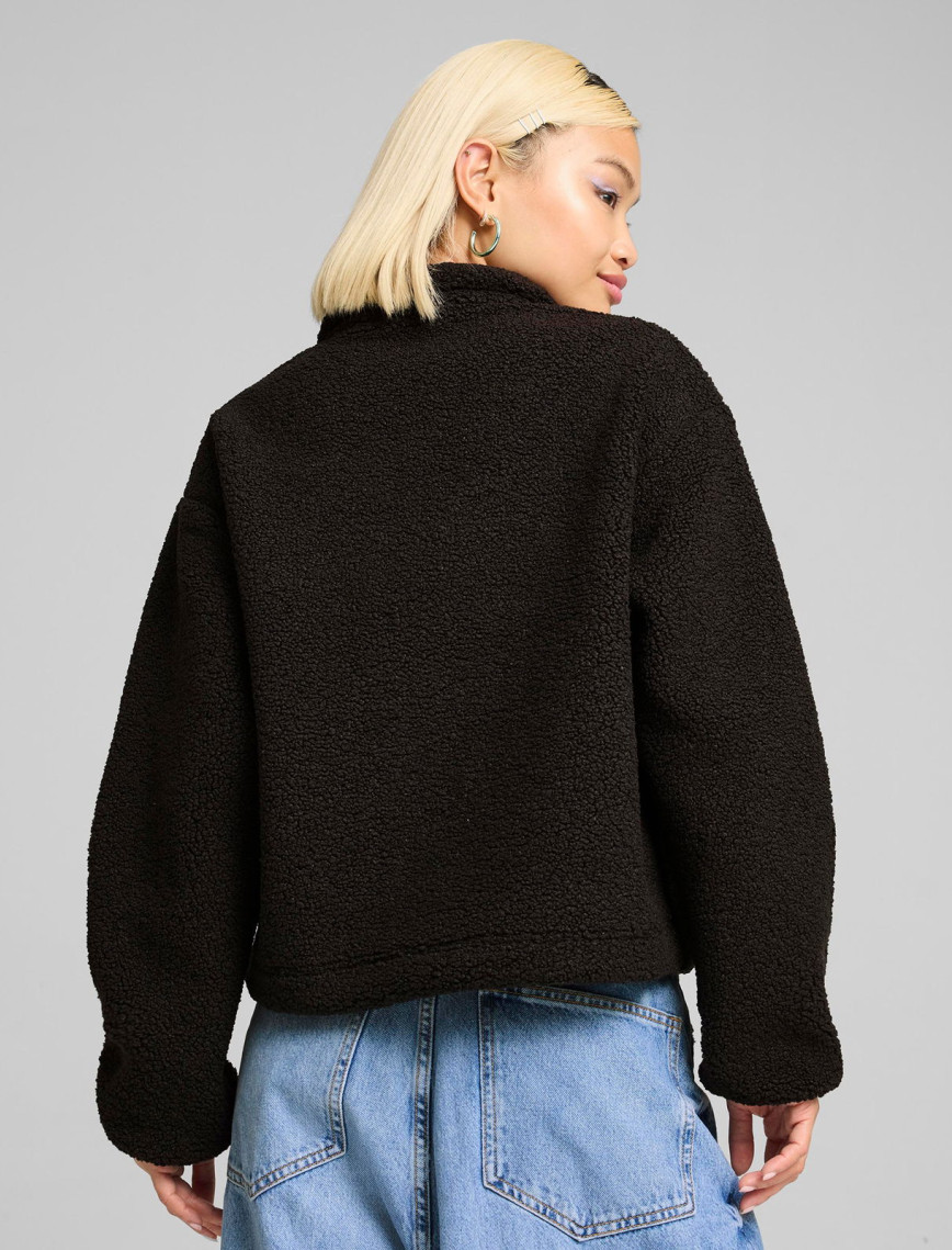 Puma Classics Winterized Half-Zip Kadın Siyah Sweatshirt Puma Classics Winterized Half-Zip Kadın Siyah Sweatshirt