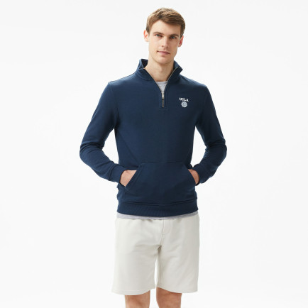 Ucla Leon Nakışlı Erkek Lacivert Half-Zip Sweatshirt Ucla Leon Nakışlı Erkek Lacivert Half-Zip Sweatshirt