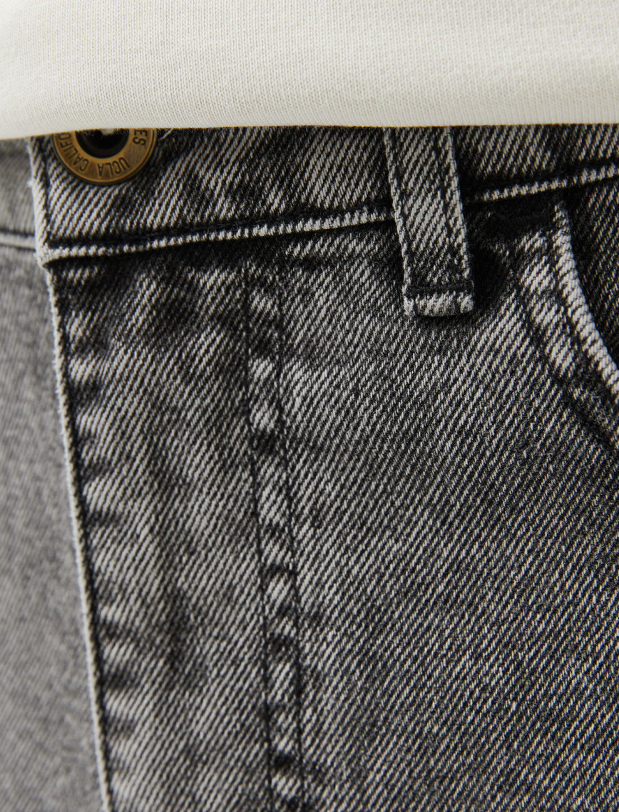 Ucla Benito Nakışlı Erkek Gri Denim Pantolon Ucla Benito Nakışlı Erkek Gri Denim Pantolon