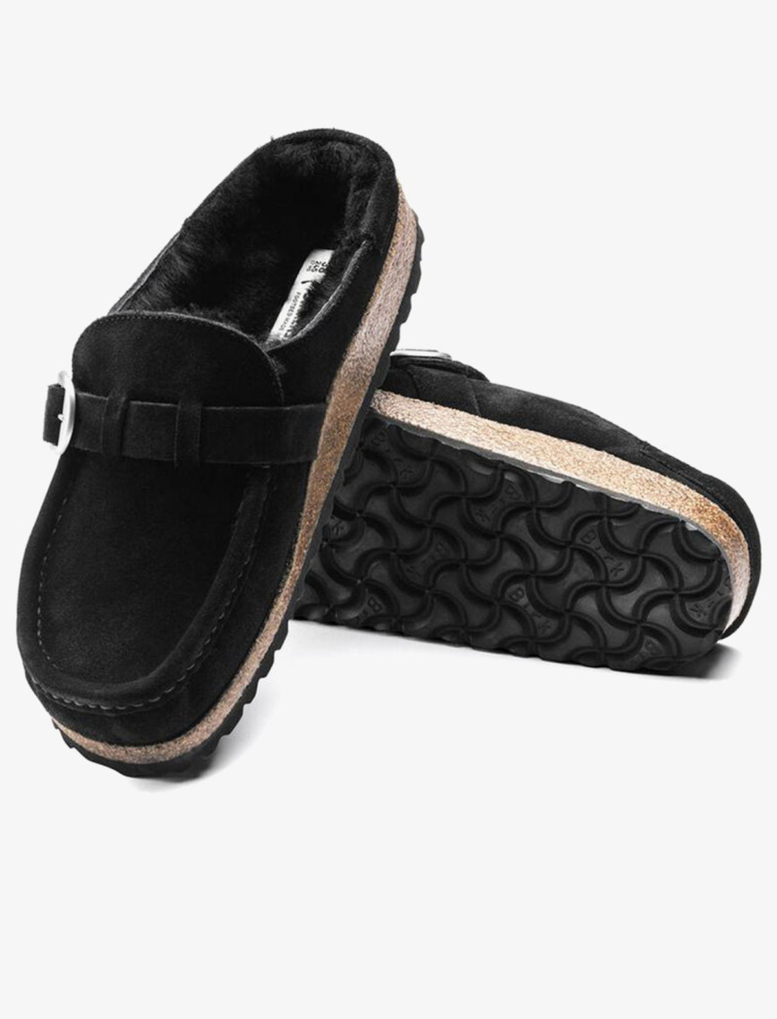 Birkenstock Buckley Vl Shearling Kadın Siyah Terlik Birkenstock Buckley Vl Shearling Kadın Siyah Terlik