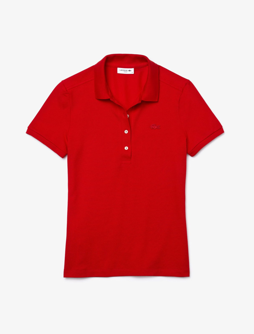 Lacoste Kadın Slim Fit Kırmızı Polo Lacoste Kadın Slim Fit Kırmızı Polo