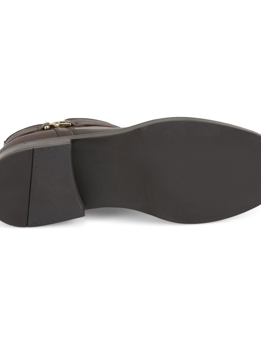 Vesla Metal Aksesuarlı Kahve Kadın Deri Bot Vesla Metal Aksesuarlı Kahve Kadın Deri Bot