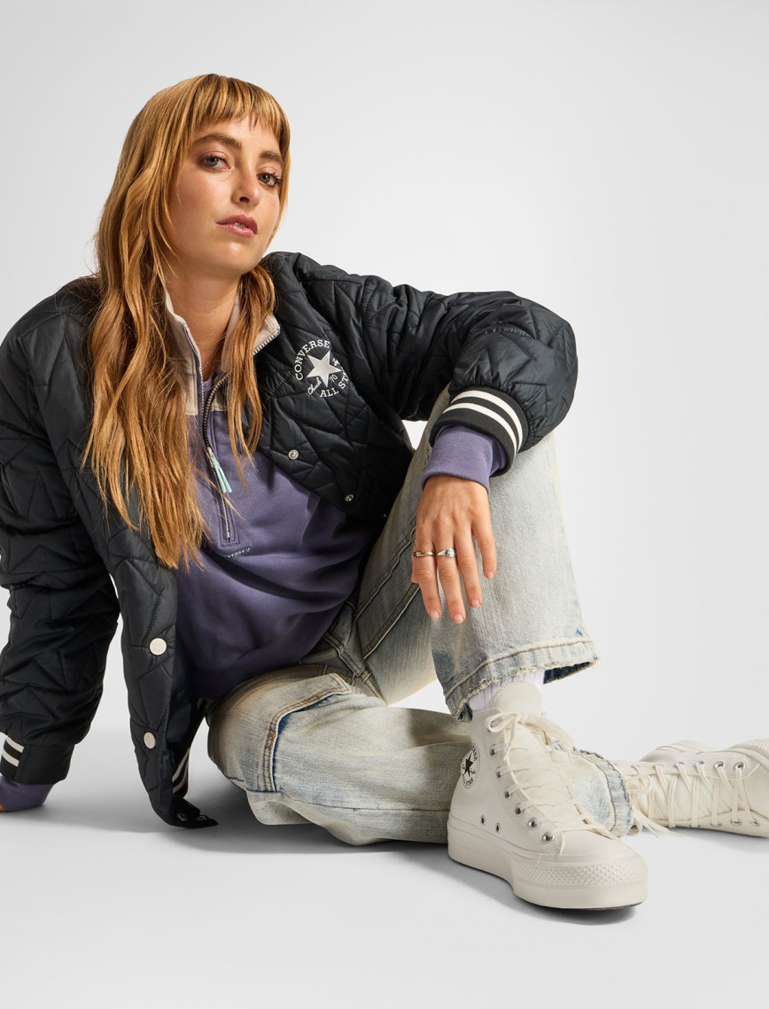 Converse Chuck Taylor All Star Lift Kadın Krem Platform Sneaker Converse Chuck Taylor All Star Lift Kadın Krem Platform Sneaker