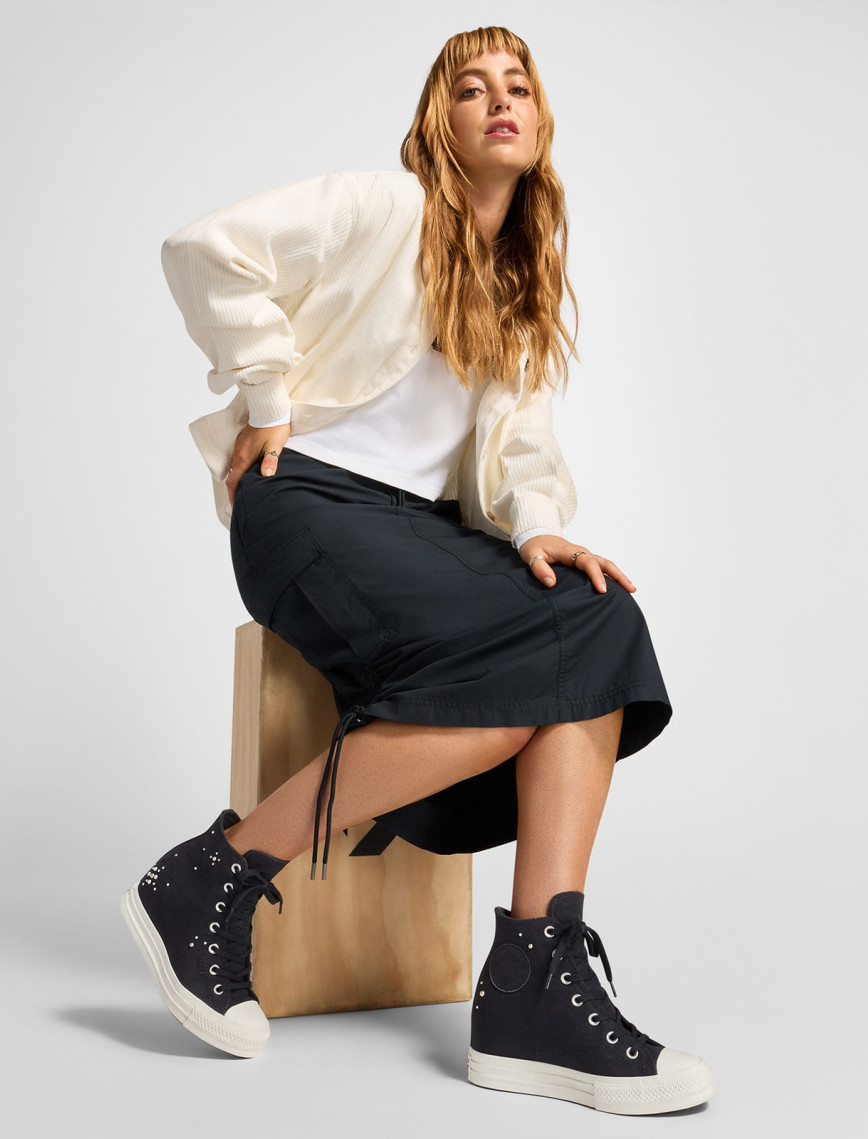 Converse Chuck Taylor All Star Wedge Kadın Siyah Platform Sneaker Converse Chuck Taylor All Star Wedge Kadın Siyah Platform Sneaker