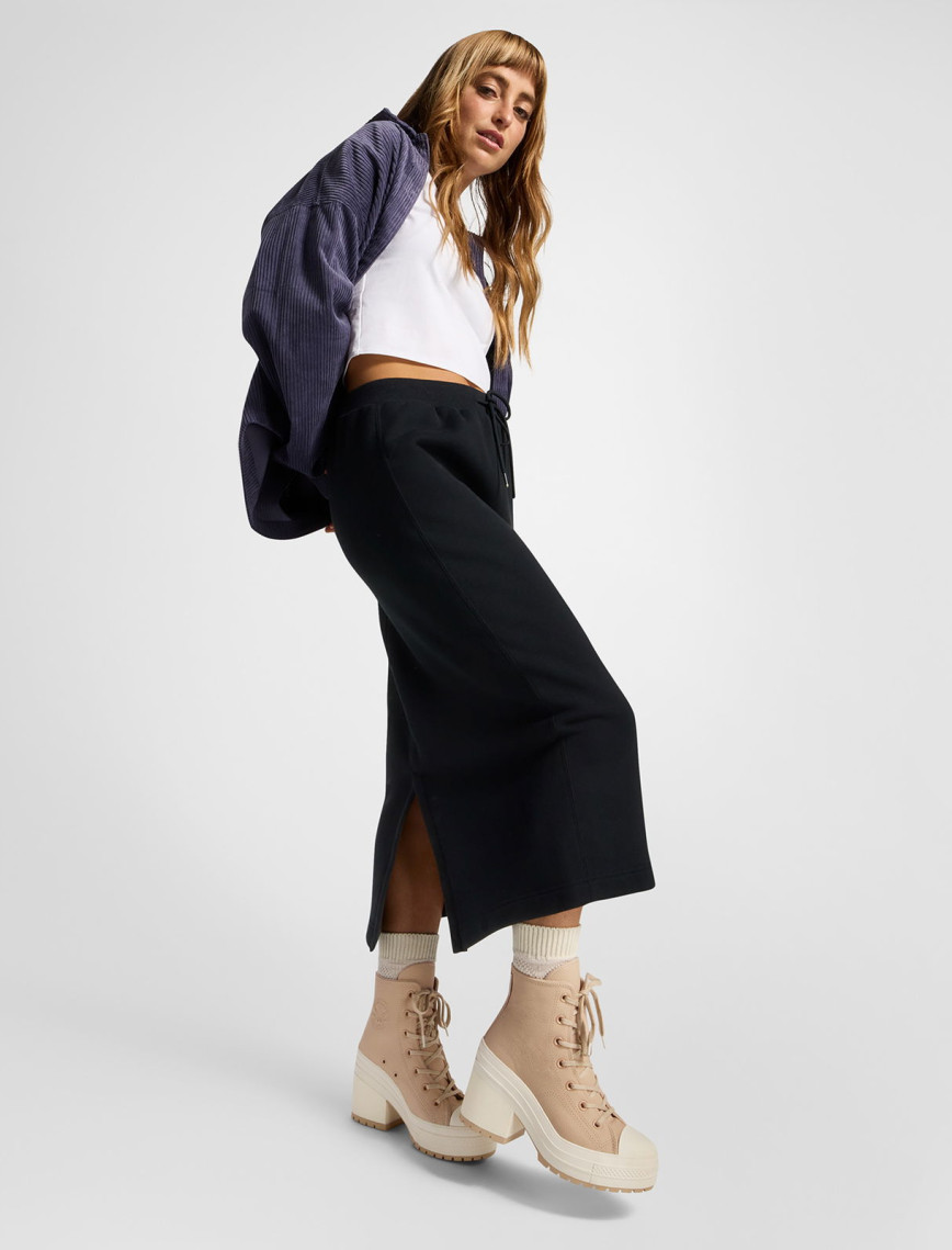 Converse Chuck 70 De Luxe Heel Unisex Kahverengi Deri Platform Sneaker Converse Chuck 70 De Luxe Heel Unisex Kahverengi Deri Platform Sneaker