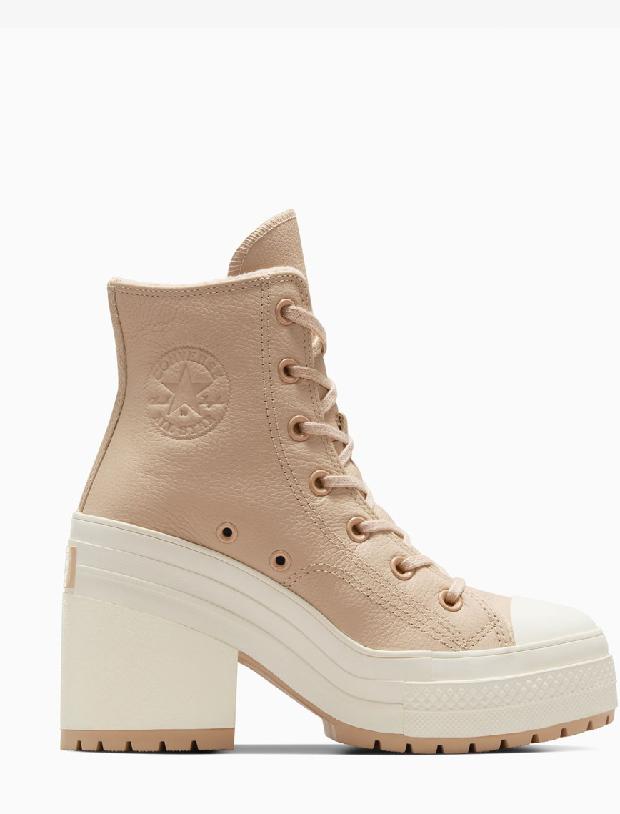 Converse Chuck 70 De Luxe Heel Unisex Kahverengi Deri Platform Sneaker Converse Chuck 70 De Luxe Heel Unisex Kahverengi Deri Platform Sneaker