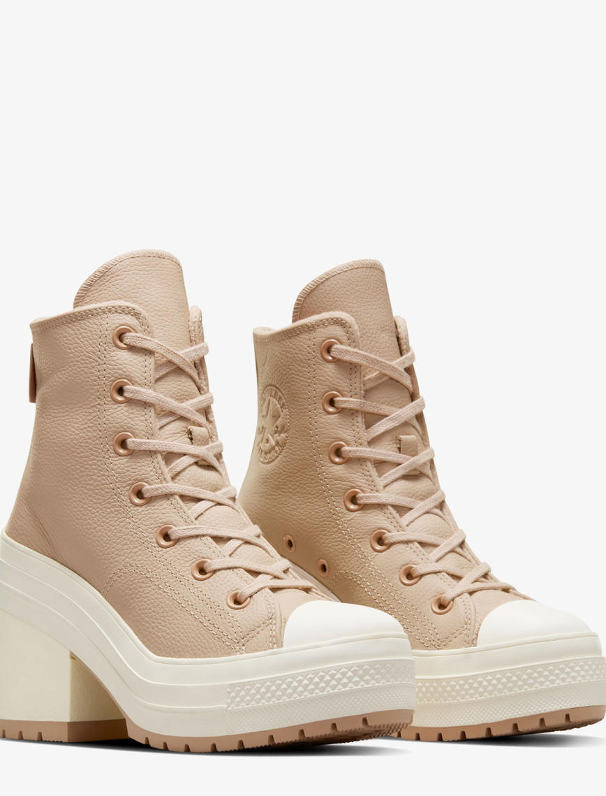 Converse Chuck 70 De Luxe Heel Unisex Kahverengi Deri Platform Sneaker Converse Chuck 70 De Luxe Heel Unisex Kahverengi Deri Platform Sneaker