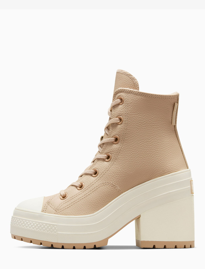 Converse Chuck 70 De Luxe Heel Unisex Kahverengi Deri Platform Sneaker Converse Chuck 70 De Luxe Heel Unisex Kahverengi Deri Platform Sneaker