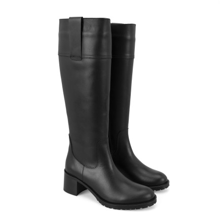 Kadın Siyah Deri Çizme